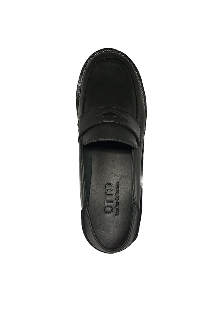 PLATFORM LOAFER BLACK SHOES