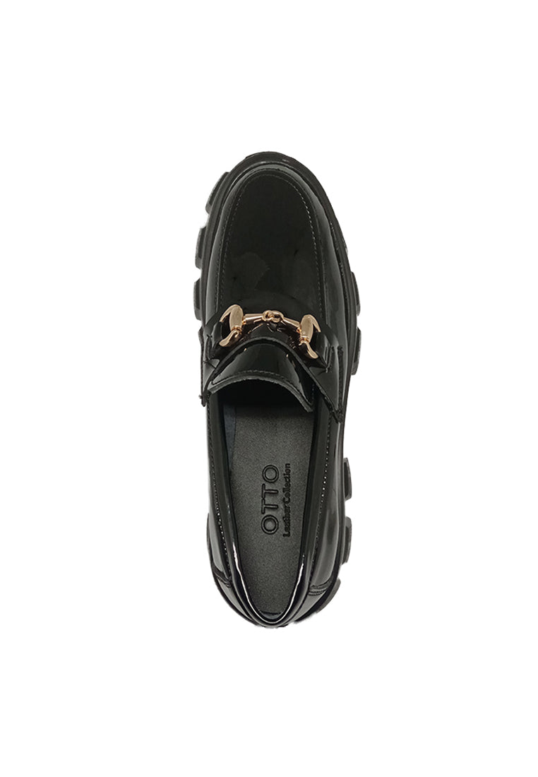 FAUX PATENT CHUNKY HORSEBIT LOAFER