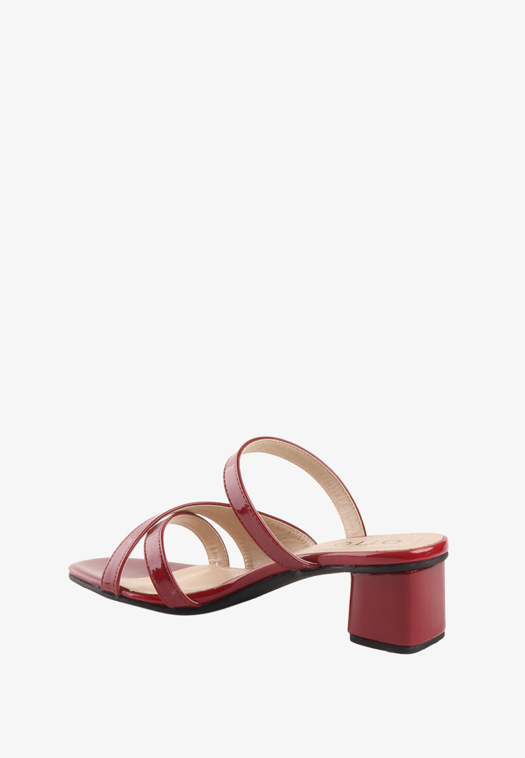 SHIANNE CROSS STRAP HEEL SANDALS