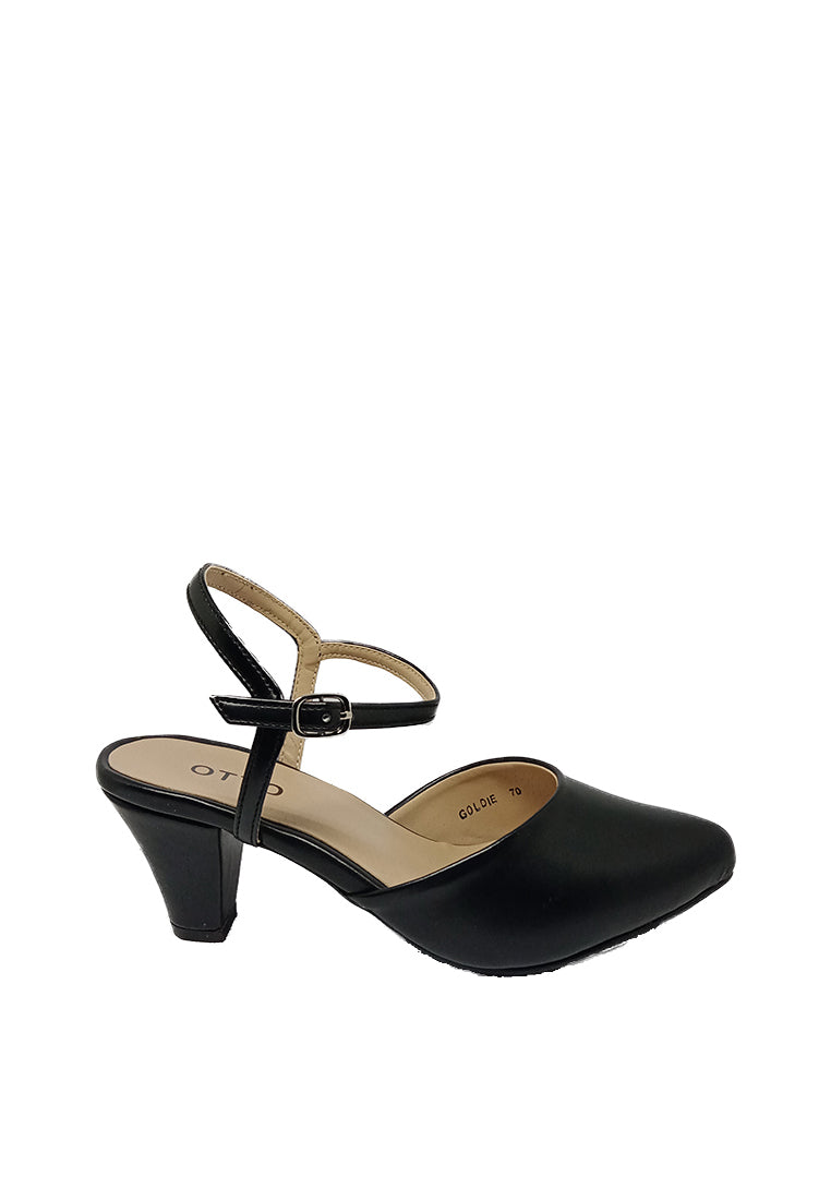 Lizoleor Women's Closed Toe Slingback Sandals - Block Heel (Approx. 5cm), Fashion Summer Heeled Sandals