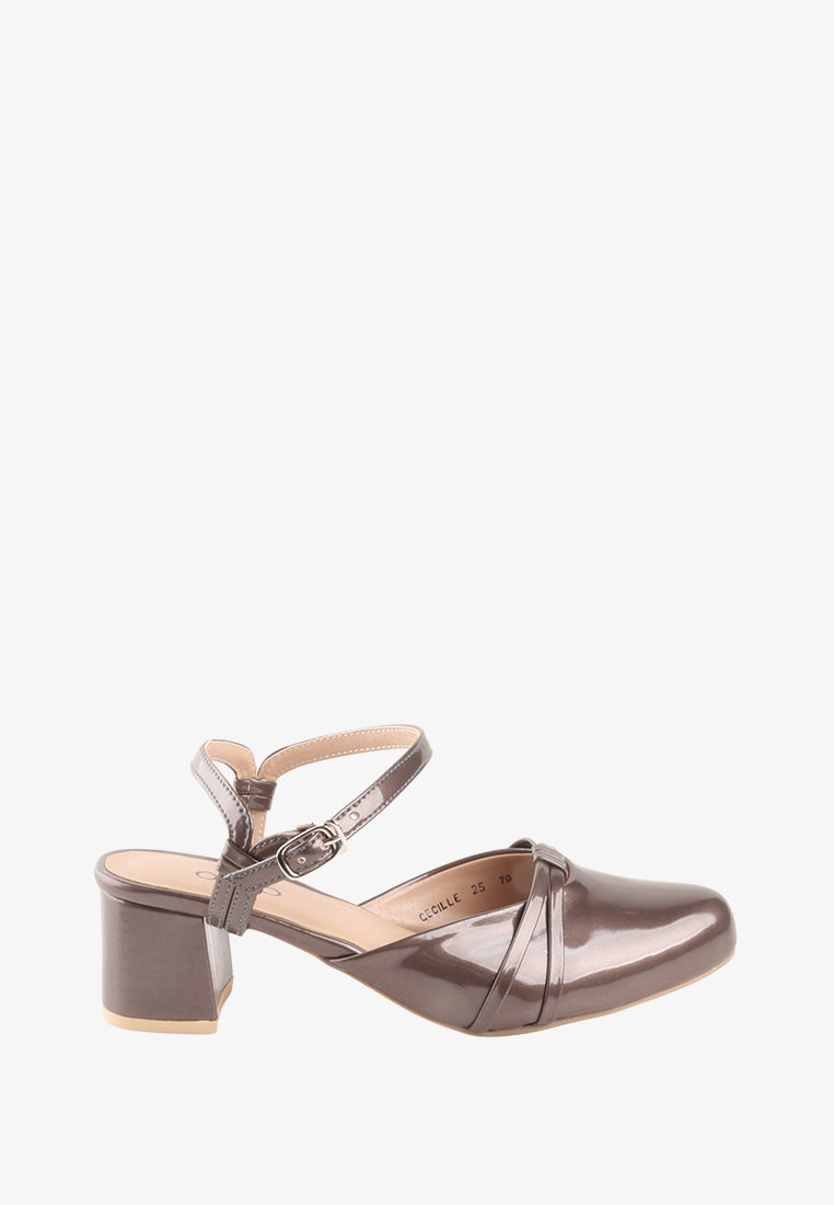 CECILLE ANKLE STRAP HEEL SANDALS