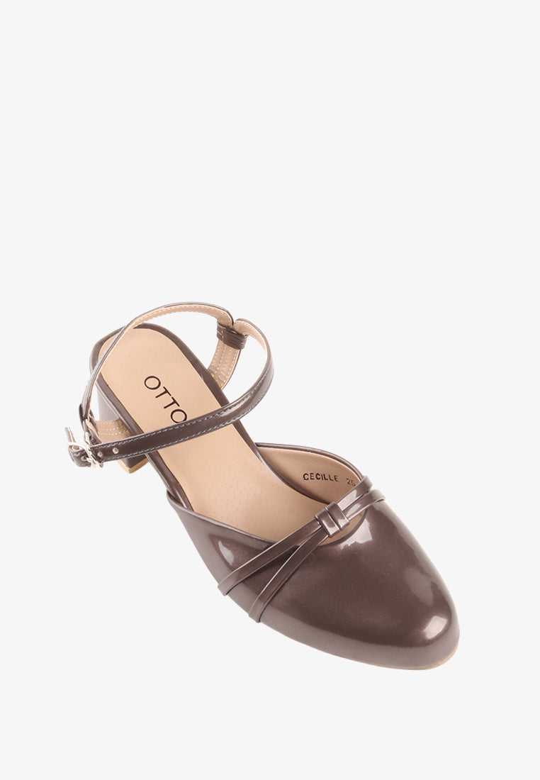 CECILLE ANKLE STRAP HEEL SANDALS