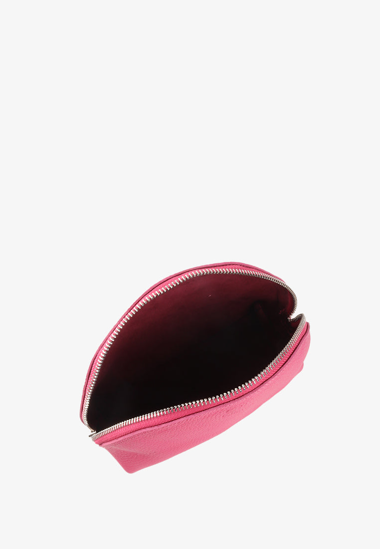 ZEE GENUINE LEATHER HALF MOON POUCH