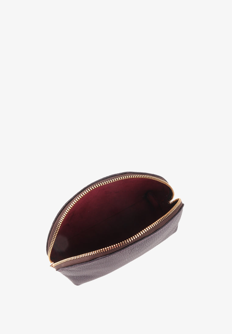 ZEE GENUINE LEATHER HALF MOON POUCH