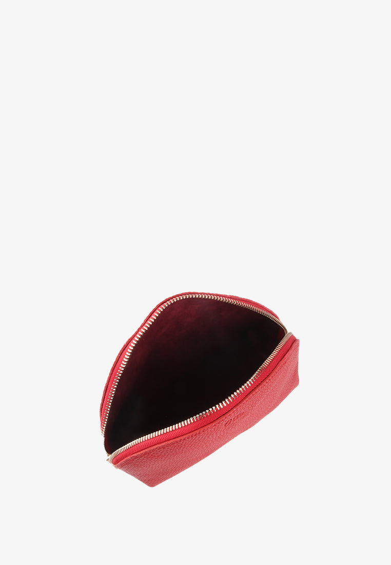 ZEE GENUINE LEATHER HALF MOON POUCH