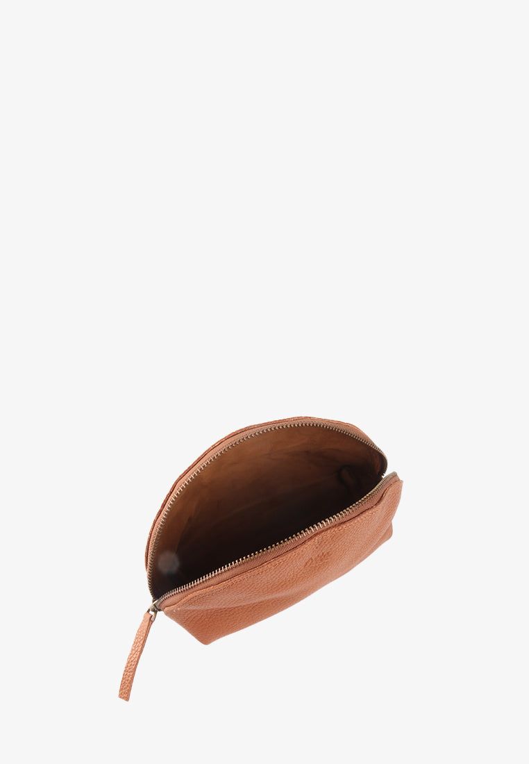 ZEE GENUINE LEATHER HALF MOON POUCH