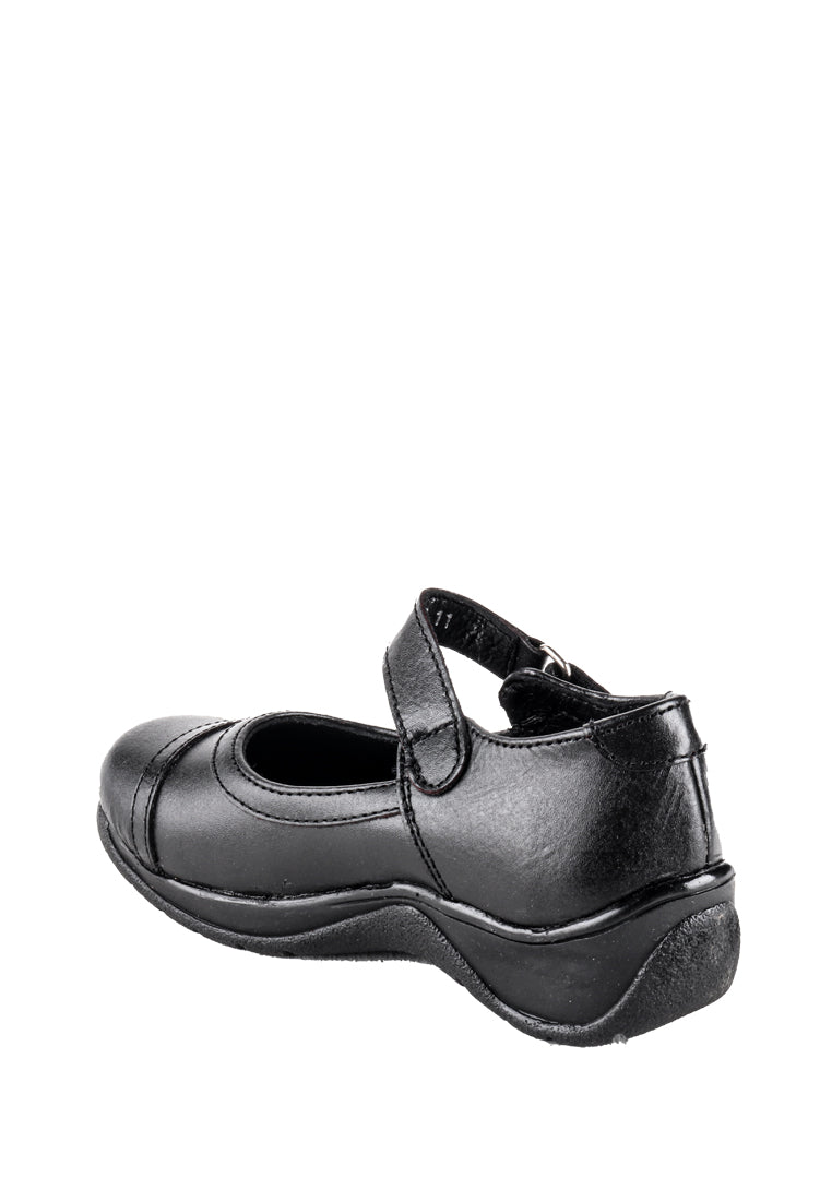 Girls Black Buckle Shoes Connie Girls Classic Buckle T Bar Shoes Black