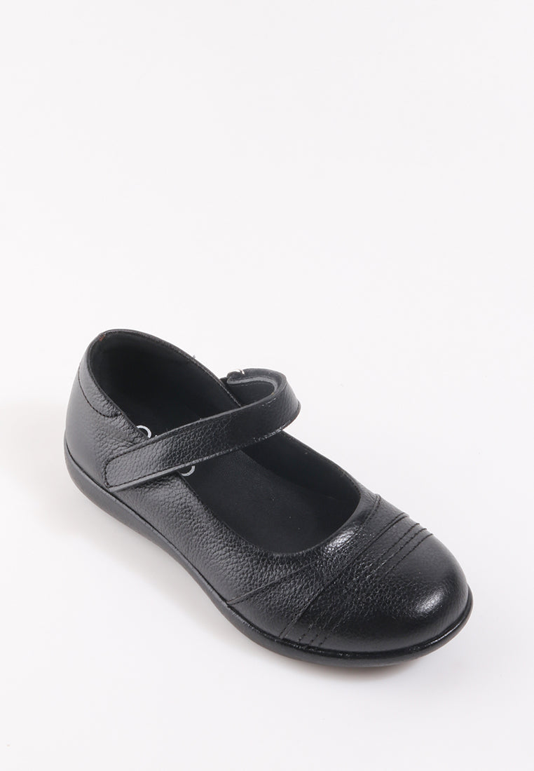 SAMARA VELCRO STRAP BLACK SHOES