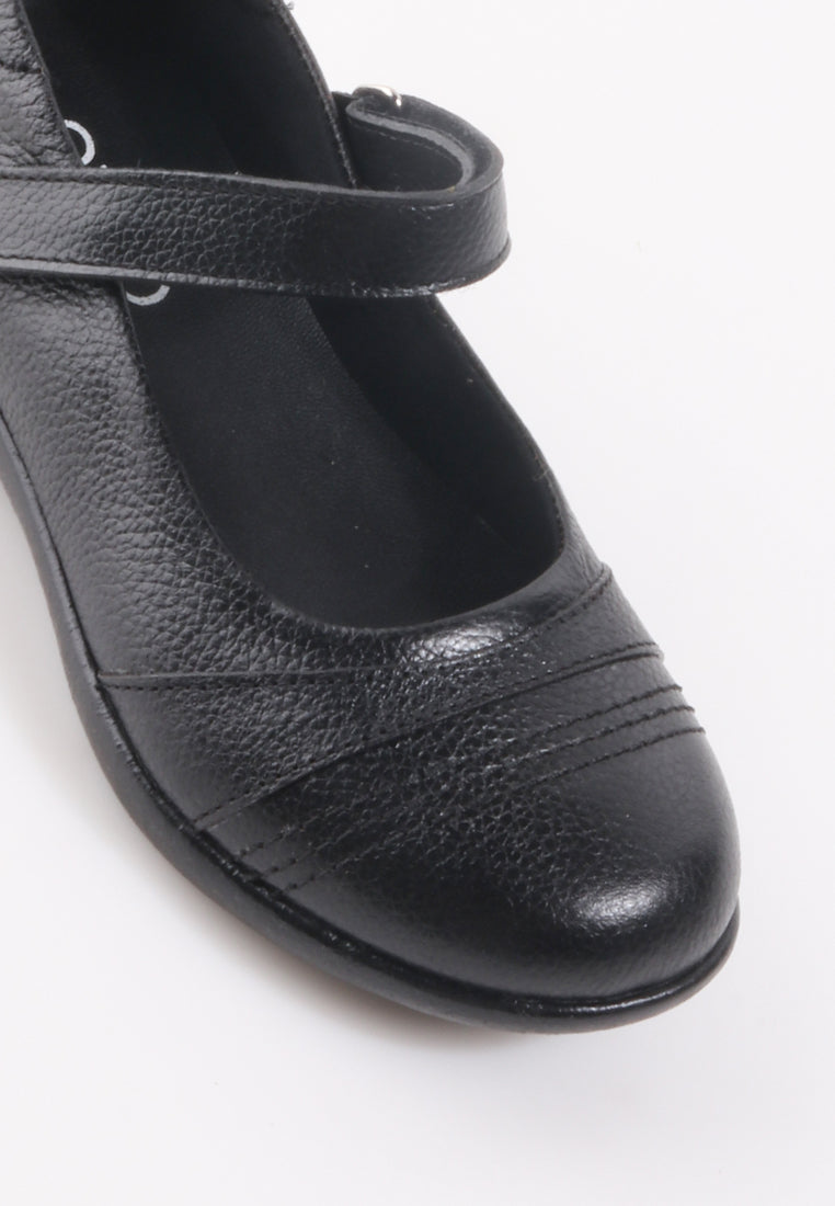 SAMARA VELCRO STRAP BLACK SHOES