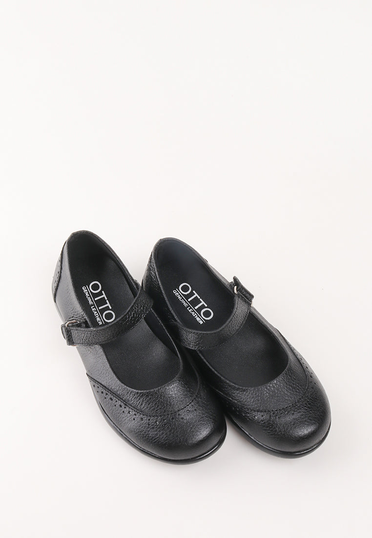 STEFF VELCRO STRAP BLACK SHOES