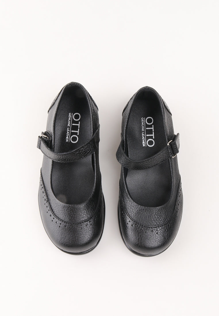 STEFF VELCRO STRAP BLACK SHOES