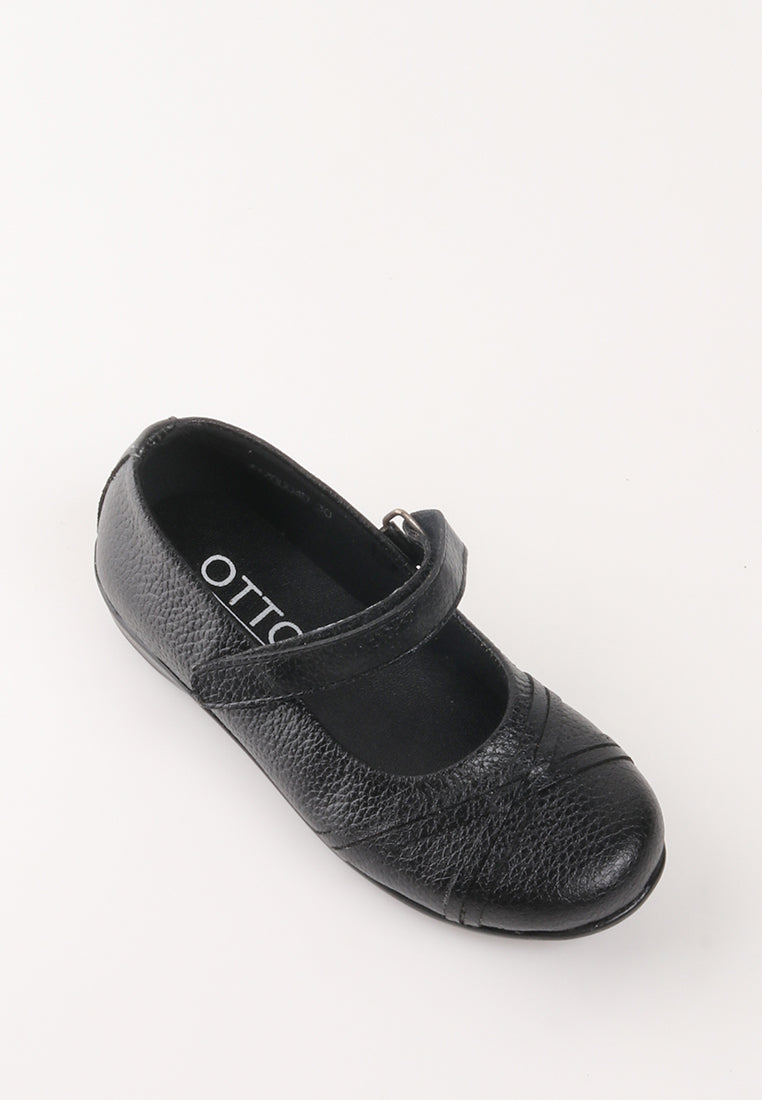 SHANE VELCRO STRAP BLACK SHOES