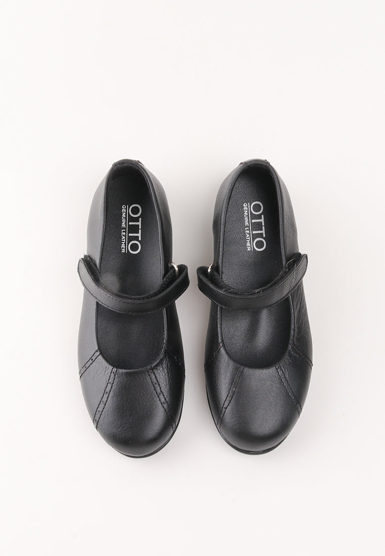 SORAYAH VELCRO STRAP BLACK SHOES