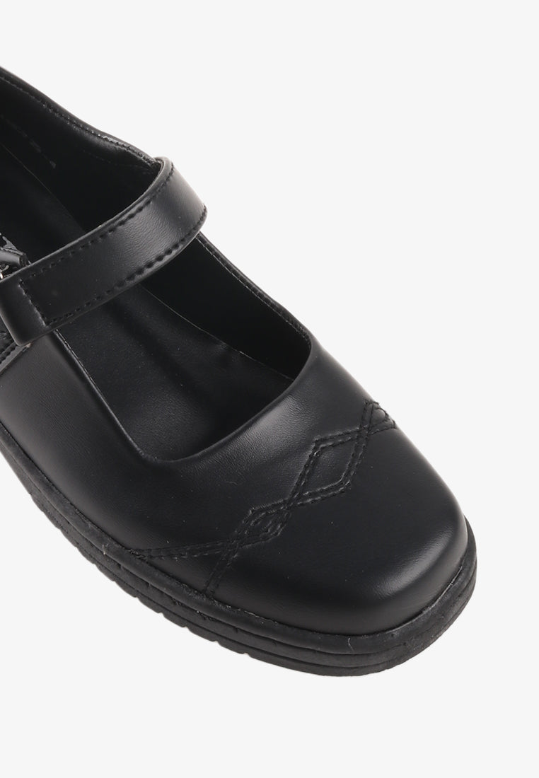 LUCY GIRLS SCHOOL BLACK SHOES