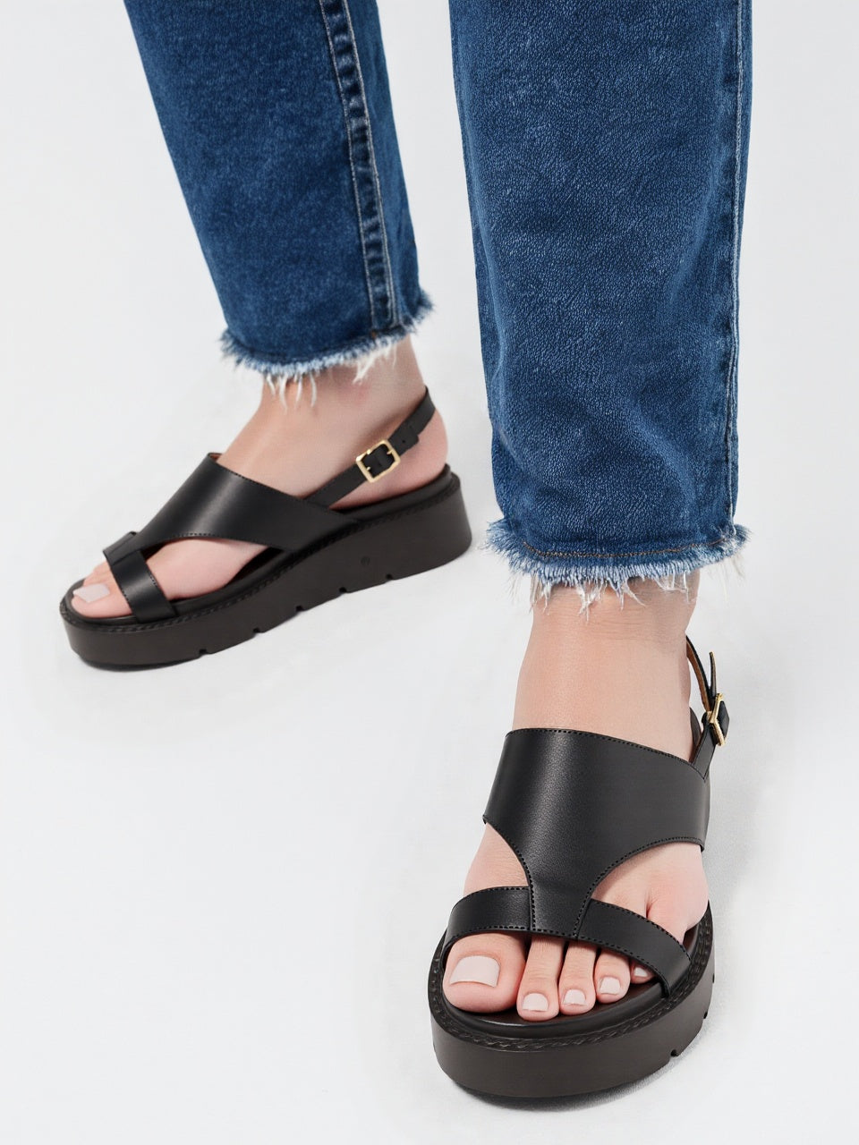 MARJORIE ANKLE STRAP CHUNKY SANDALS