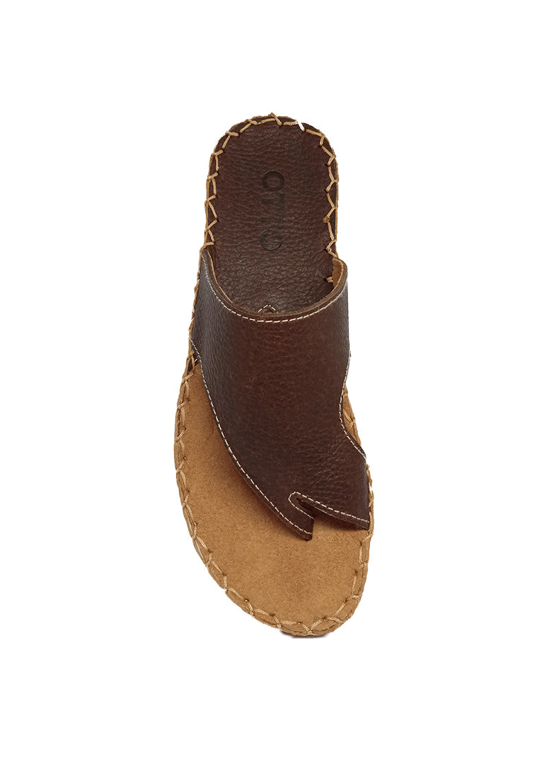 ONE FINGER SANDALS IN BROWN