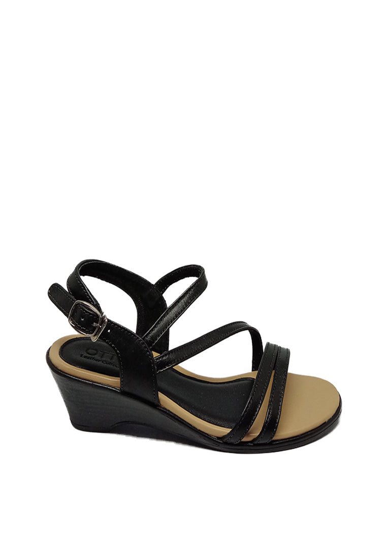 STRAPPY SLINGBACK WEDGE SANDALS