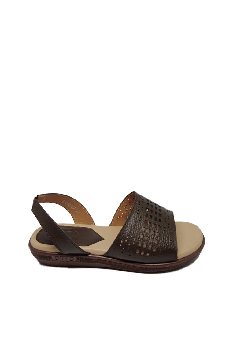 PERFORATED SLINGBACK SANDALS