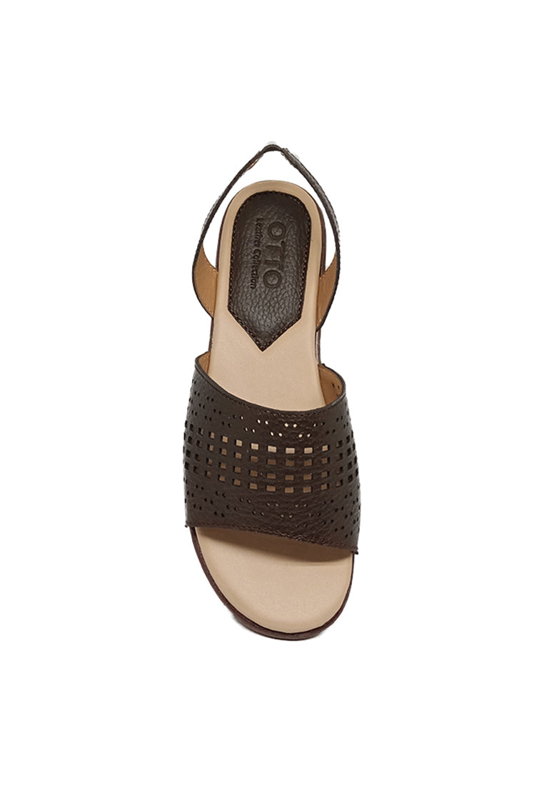 PERFORATED SLINGBACK SANDALS