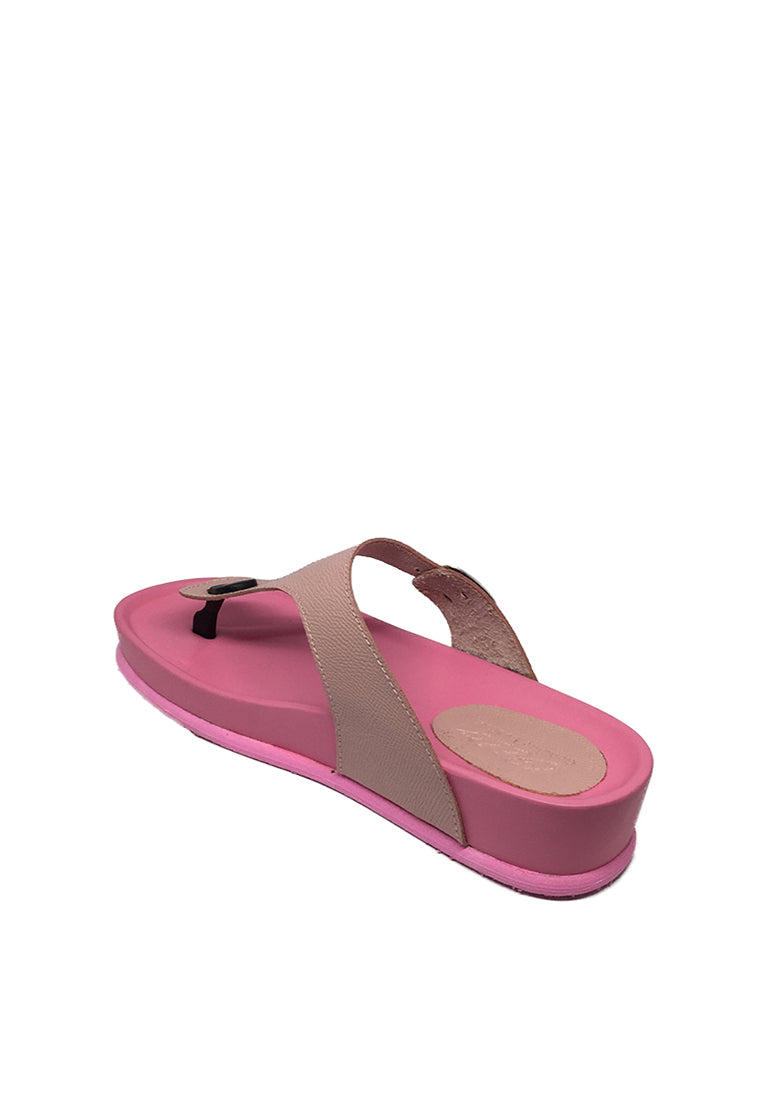 T-STRAP SLIDE SANDALS