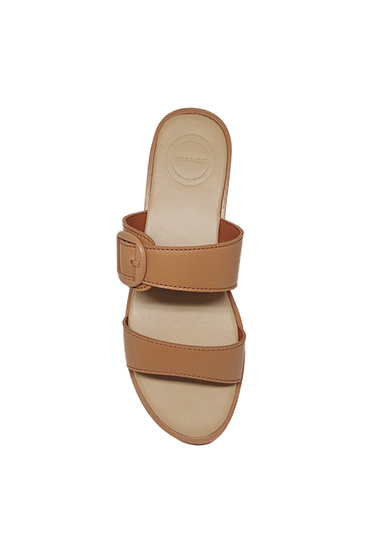 DOUBLE STRAP BUCKLED SANDALS