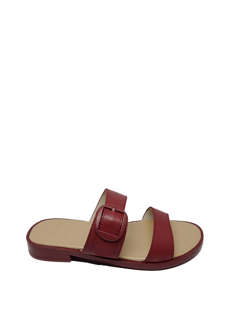 DOUBLE STRAP BUCKLED SANDALS